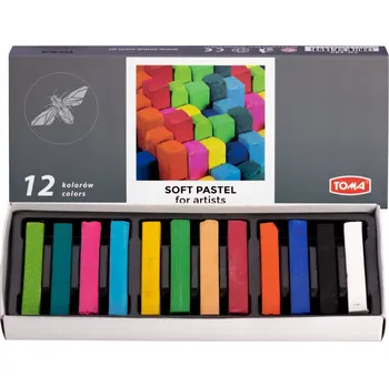 Pastelka Suché pastely profesionální 12 barev TO-580 TOMA