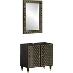 2dílná koupelnová sestava masivní mangovníkové dřevo