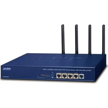 Počítač Planet VR-300PW6A Wi-Fi 6 AX2400 2.4GHz/5GHz VPN Security Router with 4-Port 802.3at PoE+