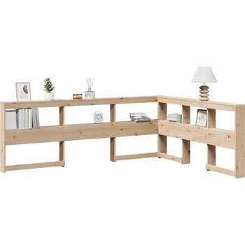 vidaXL Regálová knihovna ve tvaru L 150 cm masivní borové dřevo [859264] Barva: Přírodní