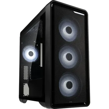 Zalman case middletower M3 Plus RGB, bez zdroje, ATX, 1x USB 3.0, 2x USB 2.0, průhledná bočnice, černá