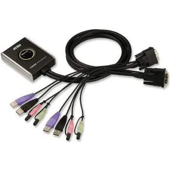 KVM přepínač ATEN KVM switch CS-682 USB Hub 2PC DVI, audio