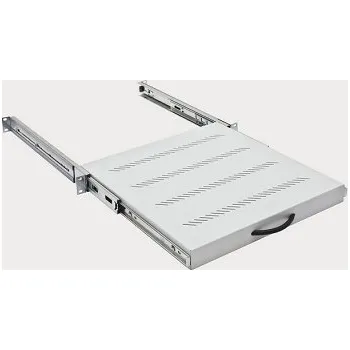 Rozvaděč Triton Polička s perforací 1U/350mm,černá výsuvná