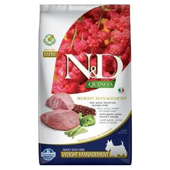 N&D Quinoa DOG Weight Management Lamb Adult Mini 2,5kg