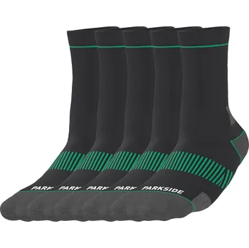 Pánské ponožky PARKSIDE® Pánské pracovní ponožky, 5 párů (černá, 39-42)