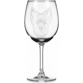 Sklenice Sklenice na víno s gravírovaným motivem – Kernteriér – 3