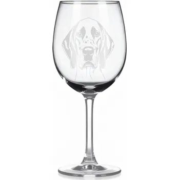 Sklenice Sklenice na víno s gravírovaným motivem – Bluetick Coonhound – 2