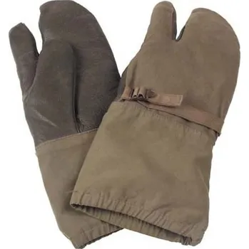Rukavice Bundeswehr Rukavice BW 3 prsty zateplené použité ZELENÉ ZELENÁ - OLIV 8,5