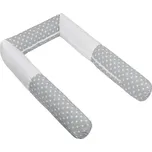 Bellatex Mantinel do postýlky válec Puntíky šedá, 240 cm 190064630