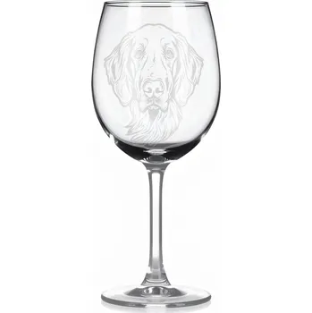 Sklenice Sklenice na víno s gravírovaným motivem – Bílý setr