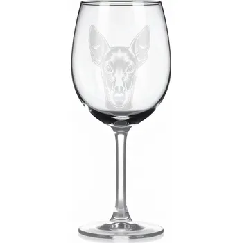 Sklenice Sklenice na víno s gravírovaným motivem – Manchester teriér – 2