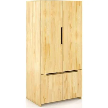 Šatní skříň Skříň Bergman 2D4S - masiv borovice Odstín moření: Borovice přírodní
