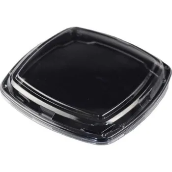 Jednorázové nádobí VIBAL Miska na sushi s víčkem PET 270x270x53mm 25ks x 8bal