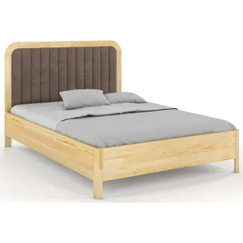 Postel Zvýšená postel z masivu borovice Modena Rozměr: 120x200, Odstín moření: Borovice přírodní, Čalounění: 2306