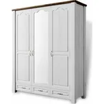 Skříň Merlin 3D3S - masiv borovice Odstín: Olše