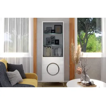 Komoda Bílá vitrína Eva