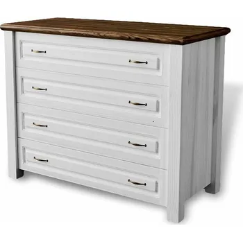 Komoda Komoda Merlin 4S - masiv borovice Odstín: Olše