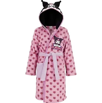 Dívčí župan United Essentials Dívčí flísový župan Kuromi s kapucí růžová 98 / 104