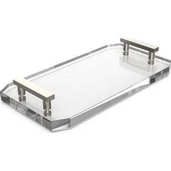 Úložný box Decor Walther, Koupelnová podložka Kristall s poniklovanými úchyty průhledná - Formadore