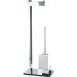 Decor Walther, Stojan na toaletní papír s WC štětkou Brick bílý - Formadore