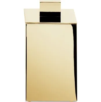 Úložný box Decor Walther, Koupelnová dóza Corner s víkem 6 x 11 cm zlatá - Formadore