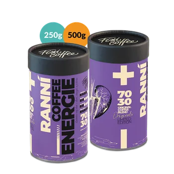 Káva Fixi Coffee Energie – Ranní – dárkové balení kávy zrnková / papírová tuba / 250 g