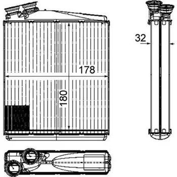 Výměník tepla, vnitřní vytápění MAHLE AH 192 000P