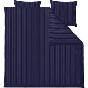 Povlečení Södahl, Povlečení Noble se 2 povlaky na polštář 60 x 63 cm 200 x 220 cm tmavomodré - Formadore