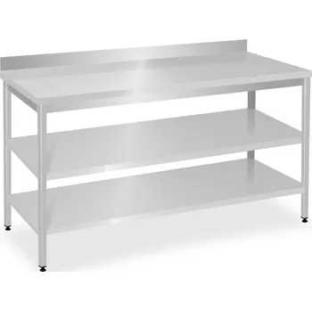 Dílenský stůl vasegastro Nerezový stůl 2 police 180x70x85cm