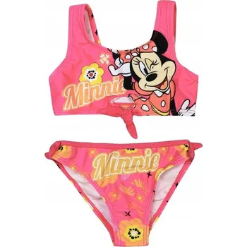 Dívčí plavky SunCity • Dětské / dívčí dvoudílné plavky Minnie Mouse s květinami - Disney EU 98 Růžová