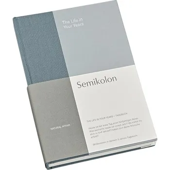 Diář Semikolon, Notes Cutting Edge 5-Year Journal DE A5, modrošedý - Formadore