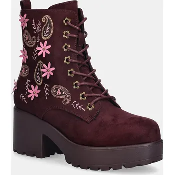 Dámské kozačky Nízké kozačky Koi Footwear Moonlit Ember ND290 burgundské 83X, EUR 40