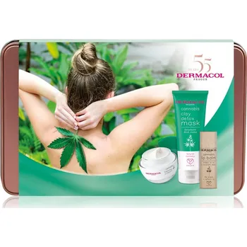 Dermacol Cannabis Dermacol Cannabis balzám na rty 10 g + Dermacol Cannabis zklidňující pleťový krém 50 ml + Dermacol Cannabis detoxikační maska s jílem 100 ml