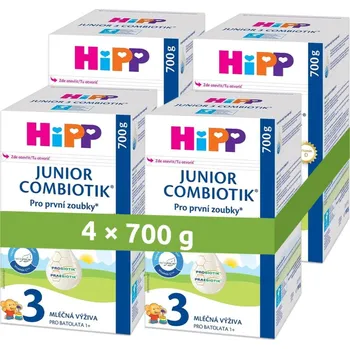 HiPP 3 Junior Combiotik mléčná výživa 700g - balení 4 ks