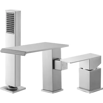 Vevor Vanová baterie 3-otvorová, vodopádový výtok, ruční sprcha jednopáková