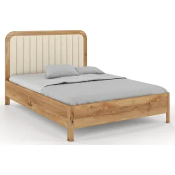 Postel Dubová postel s čalouněným čelem Modena - bezbarvý olej Rozměr: 140x200, Čalounění: 2301