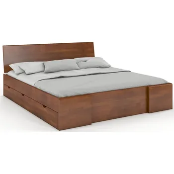 Postel Buková zvýšená postel s úložným prostorem Hessler Drawers Rozměr: 120x200, Odstín moření: Ořech