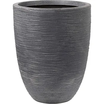 Květináč Capi Waste Rib NL Vase Elegant Low Terrazzo Grey Ø 46 cm / V 58 cm