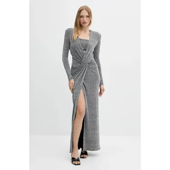 Dámské šaty Šaty Simona Corsellini A25CEAB10201 stříbrná SLV, vel. 36