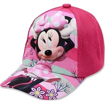 Módní doplněk Setino • Dětská / dívčí kšiltovka Minnie Mouse s mašlí - Disney 54 Tmavě růžová