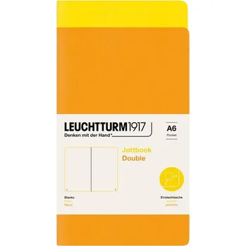 Diář Leuchtturm 1917, Hladké zápisníky v měkké vazbě Jottbook A6, žlutý a oranžový, 80 g/m², 2 ks - Formadore