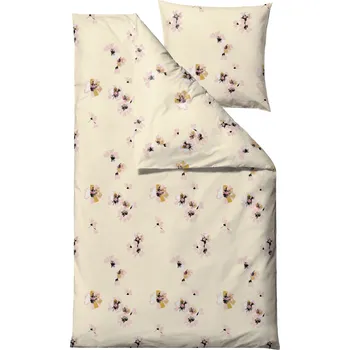 Povlečení Södahl, Flora povlečení 140 x 220 cm, žluto-růžové, s povlakem na polštář 60 x 63 cm, zapínání na zip - Formadore