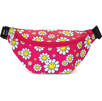 LOQI, Taška LOQI Artist Smiley Flowers Raspberry z recyklovaného materiálu - Formadore