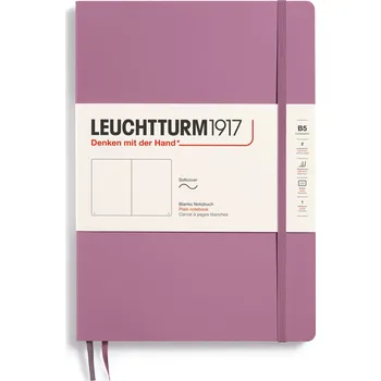Diář Leuchtturm 1917, Notes hladký v měkké vazbě Leuchtturm 1917 B5, 123 stran, špinavě růžový, 80 g/m² - Formadore