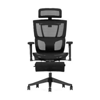 Ergonomická kancelářská židle C7B-Air-Pro s opěrkou na nohy, černá - A FLEXISPOT