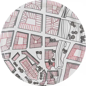 Born in Sweden, Servírovací tác Sweden from Above City kulatý 31 cm - Formadore