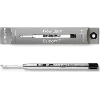 Leuchtturm 1917, Náplně do kuličkových per Drehgriffel Nr. 1 Flow F, černé, 2 ks - Formadore