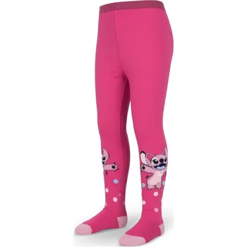 Exity • Dívčí punčocháče Stitch Tmavě růžová 104 / 110