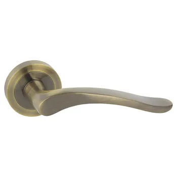 Dveřní kování DOMINO Dveřní dělené rozetové kování BALLEN-R M3 Hněď grafiato, 950 PZ, rozeta FAB zámek