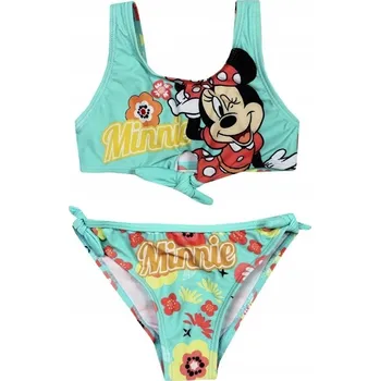 Dívčí plavky SunCity • Dětské / dívčí dvoudílné plavky Minnie Mouse s květinami - Disney EU 128 Tyrkysová